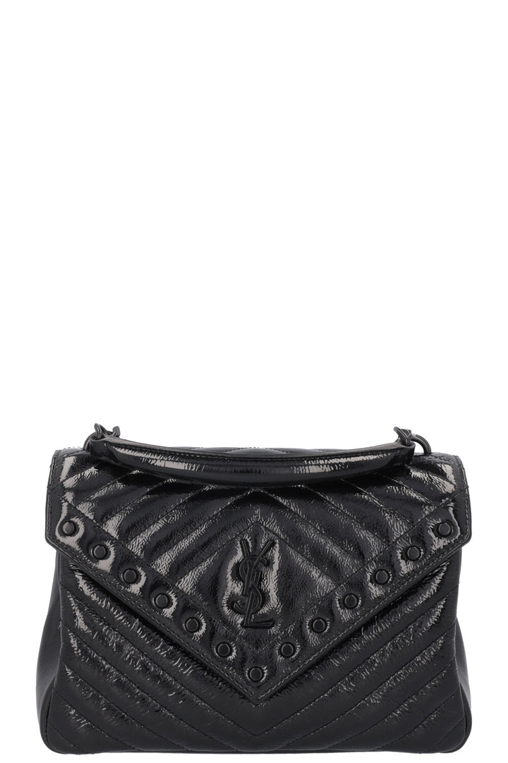 SAINT LAURENT College Bag Medium Patent Black