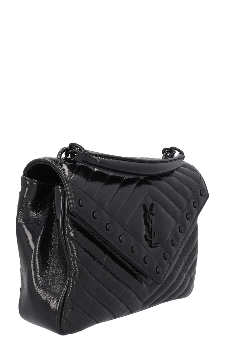 SAINT LAURENT College Bag Medium Patent Black