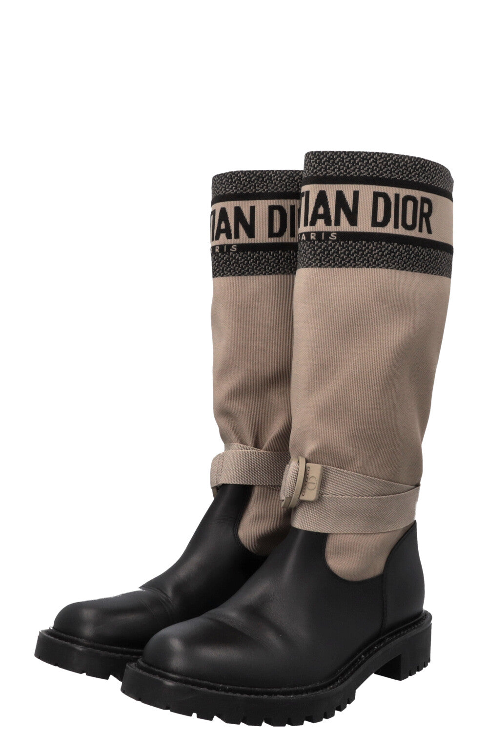 CHRISTIAN DIOR D-Major Boots Taupe Black