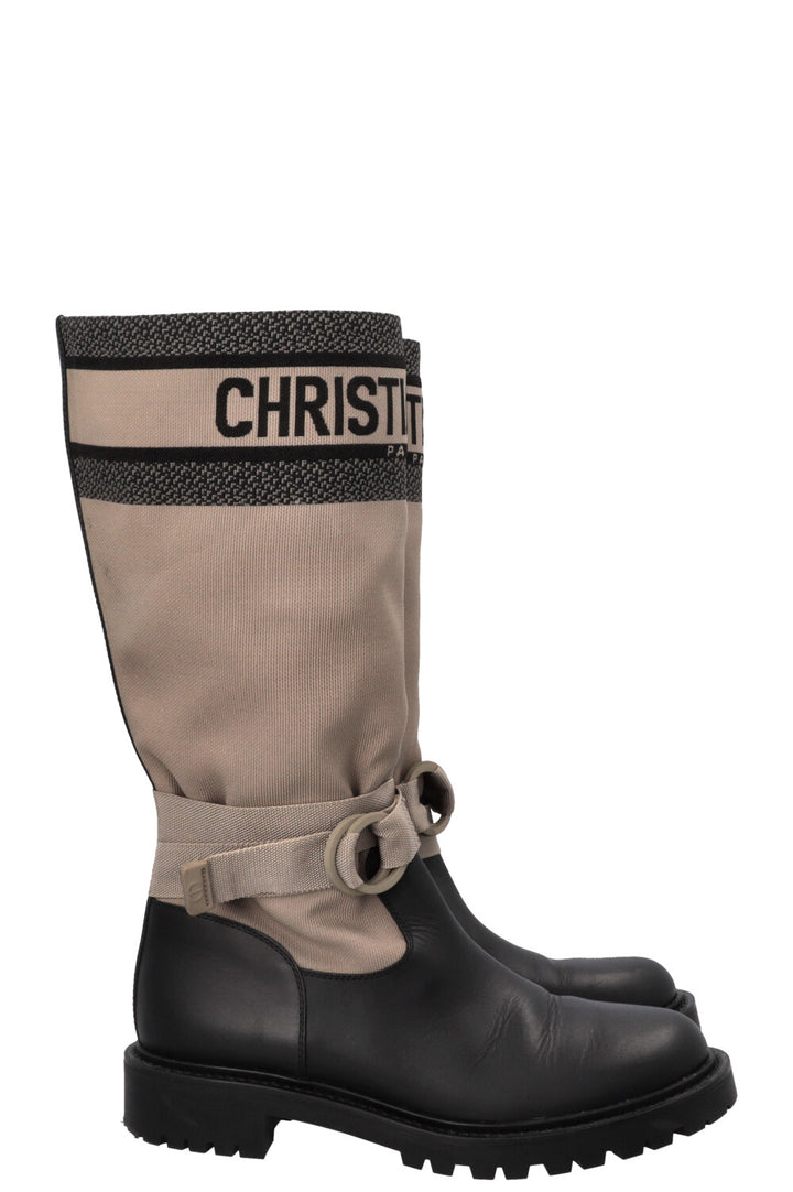 CHRISTIAN DIOR D-Major Boots Taupe Black