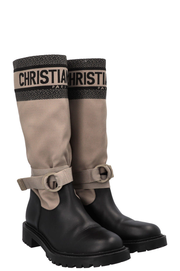 CHRISTIAN DIOR D-Major Boots Taupe Black