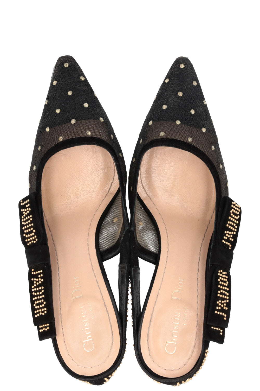CHRISTIAN DIOR J`adior Dots Slingback Heels Mesh Black – REAWAKE