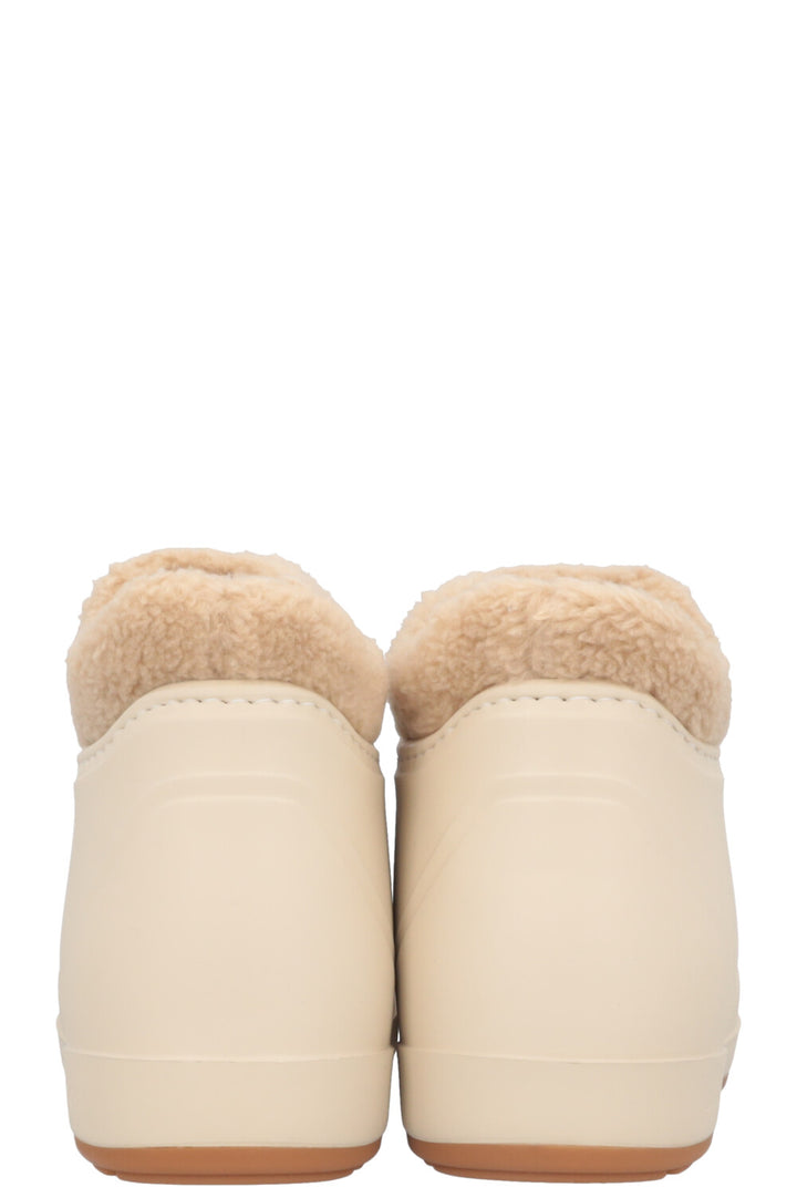 Bottines GUCCI Zumi en peau lainée et PVC Ivoire