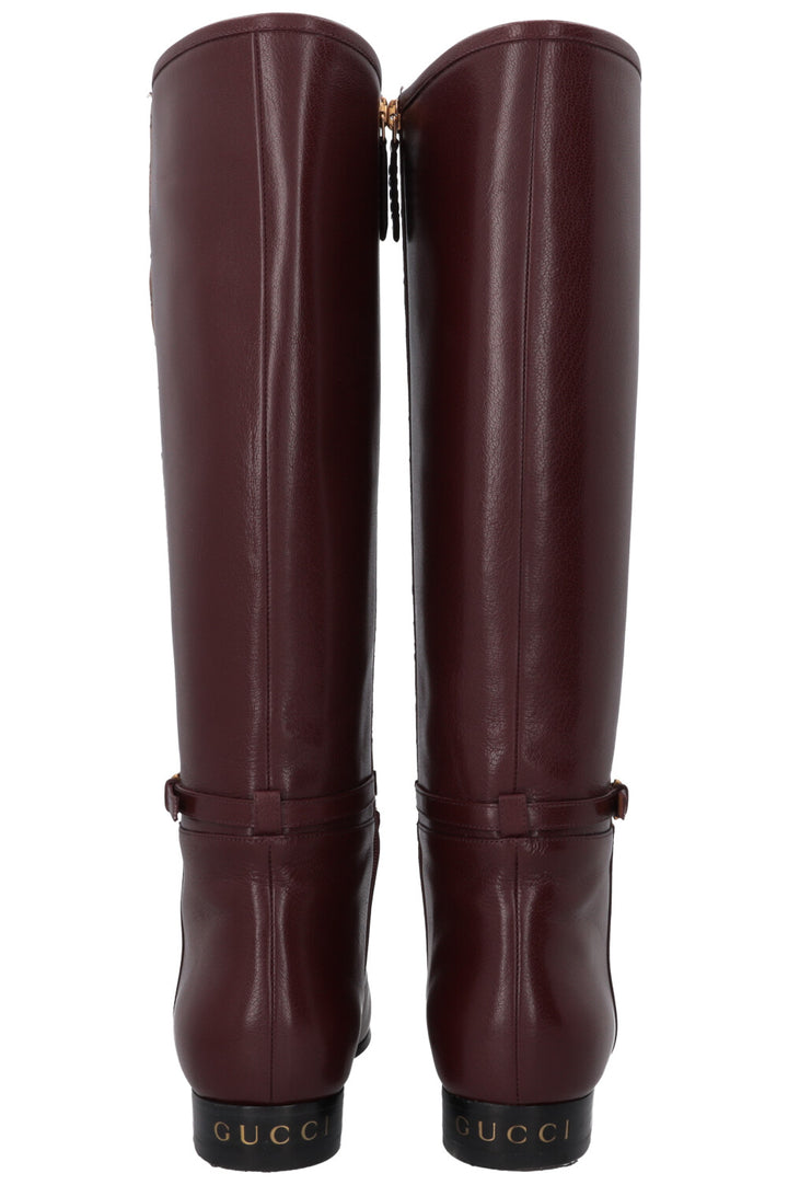 Bottes hautes GUCCI Supreme GG Bordeaux