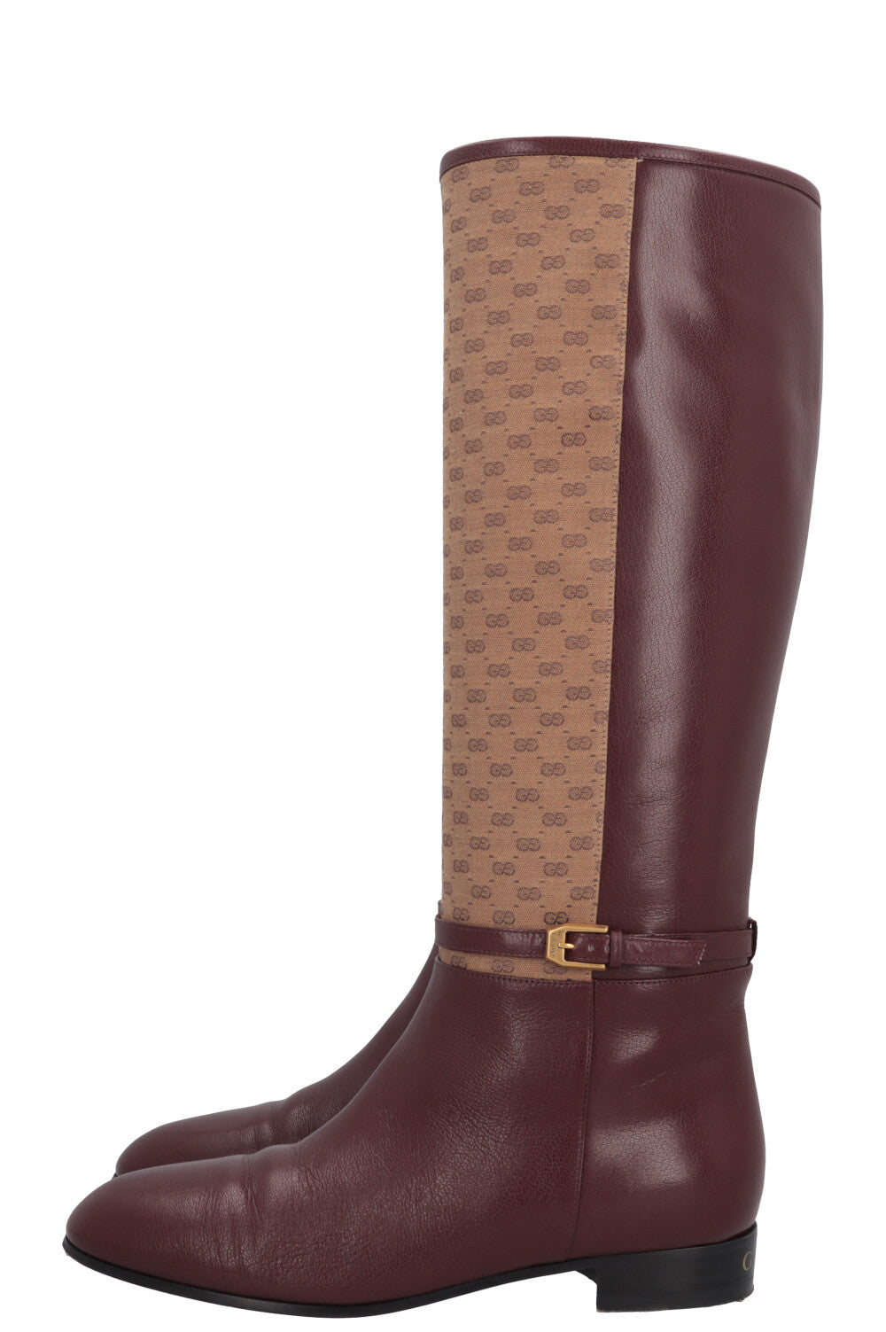 Bottes hautes GUCCI Supreme GG Bordeaux