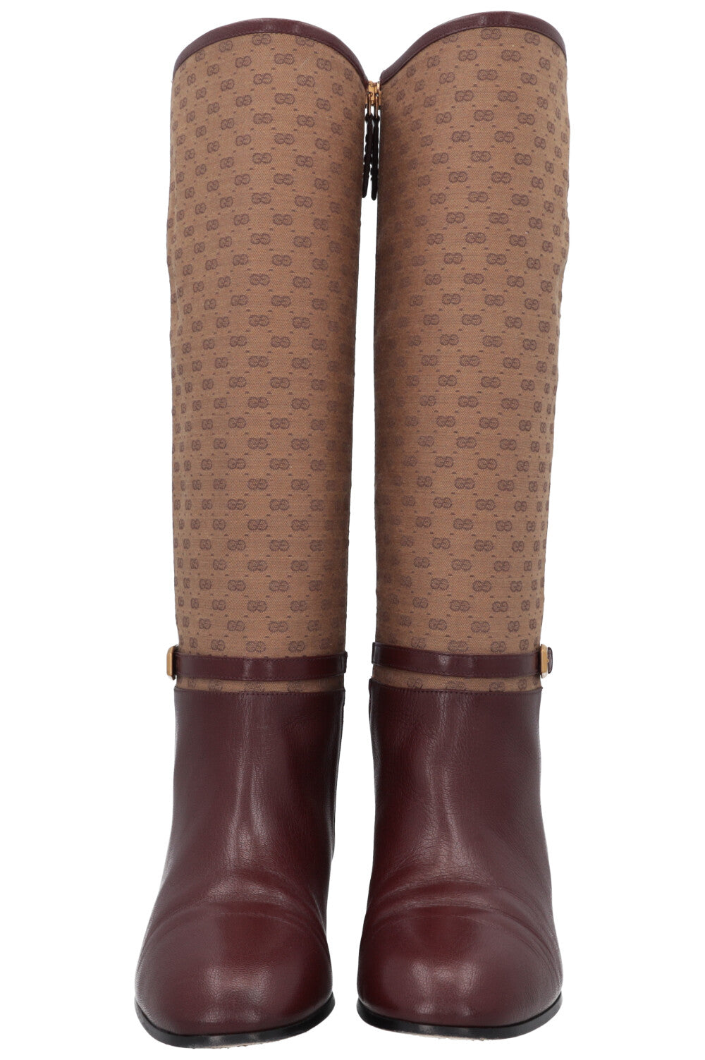 Bottes hautes GUCCI Supreme GG Bordeaux
