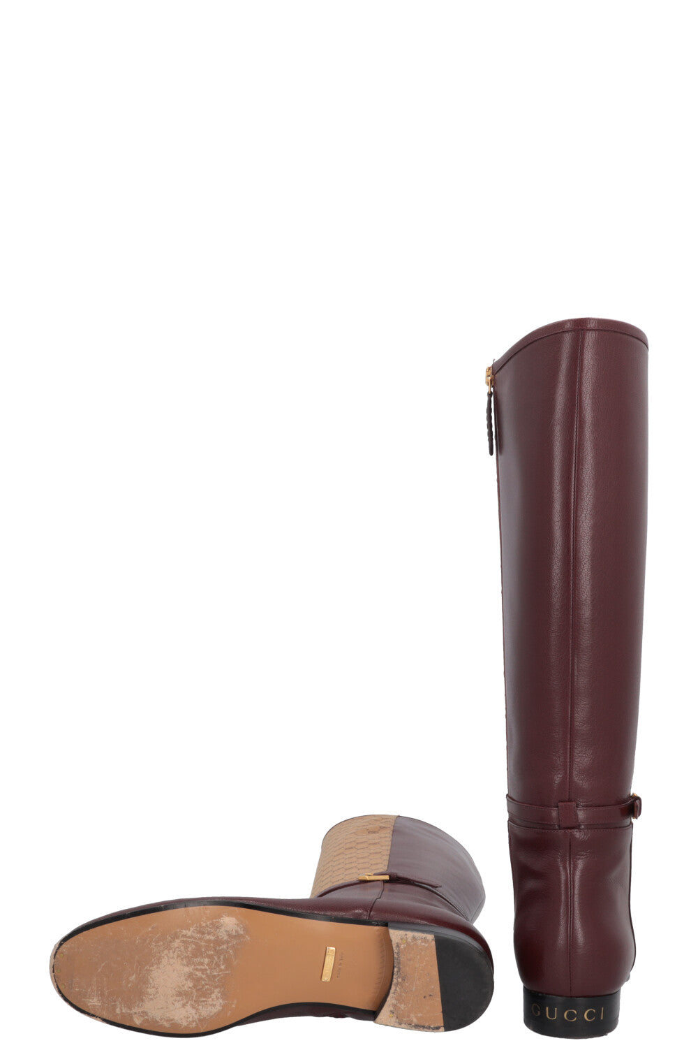 Bottes hautes GUCCI Supreme GG Bordeaux