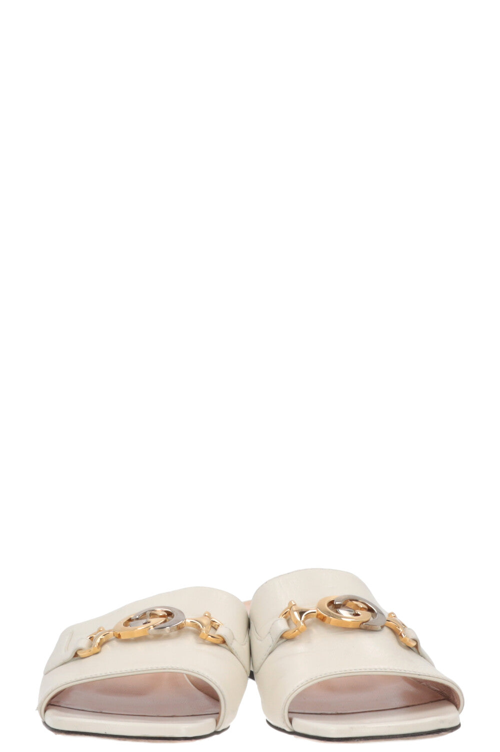 GUCCI Zumi Flats Leather White