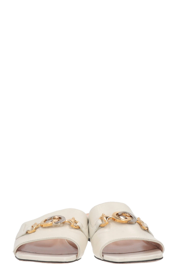GUCCI Zumi Flats Leather White