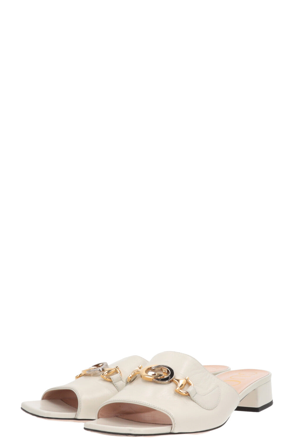 GUCCI Zumi Flats Leather White