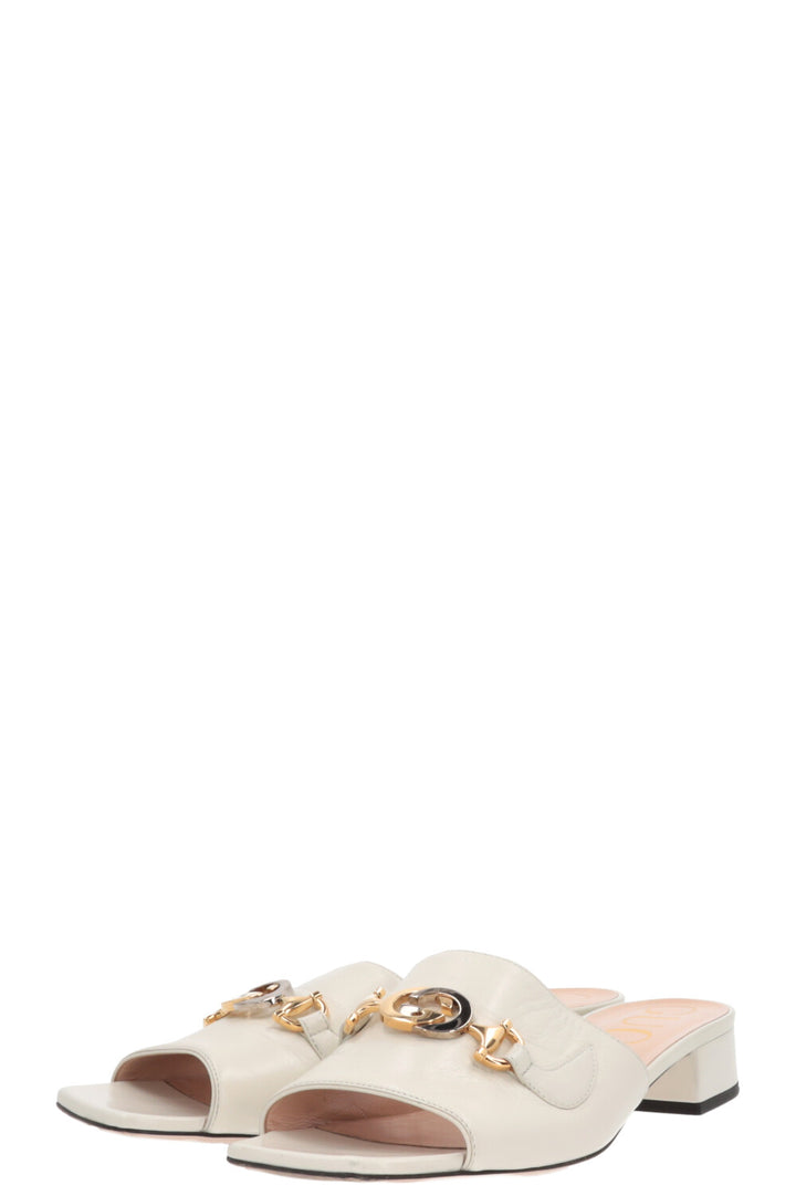 GUCCI Zumi Flats Leather White