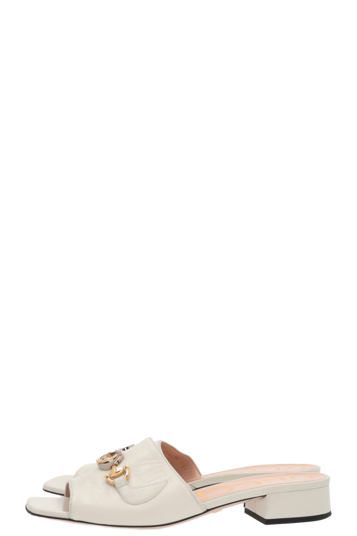 GUCCI Zumi Flats Leather White