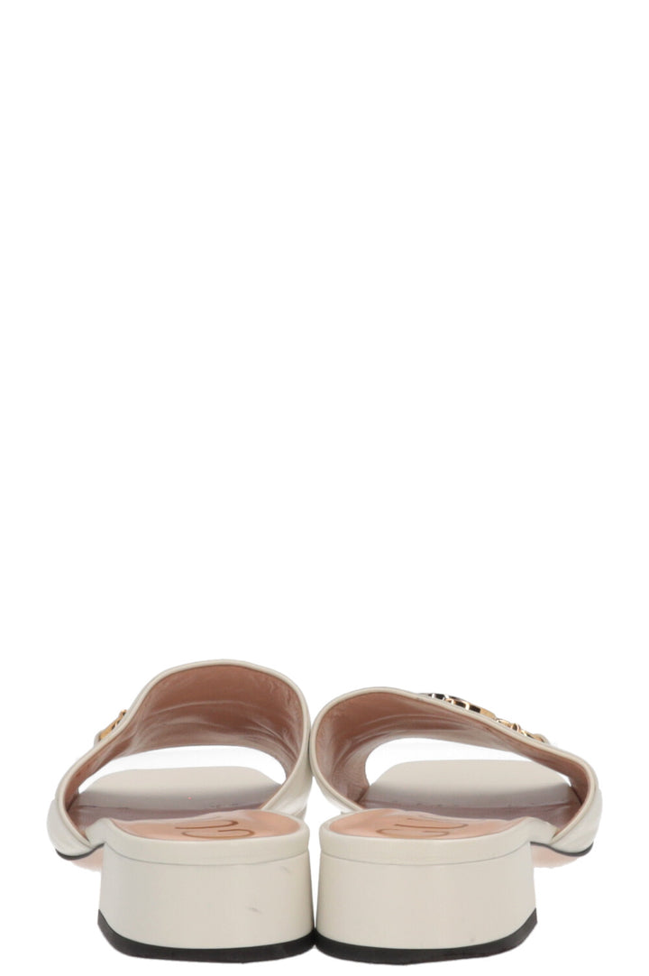 GUCCI Zumi Flats Leather White