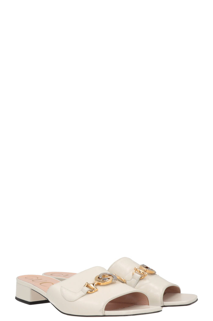 GUCCI Zumi Flats Leather White