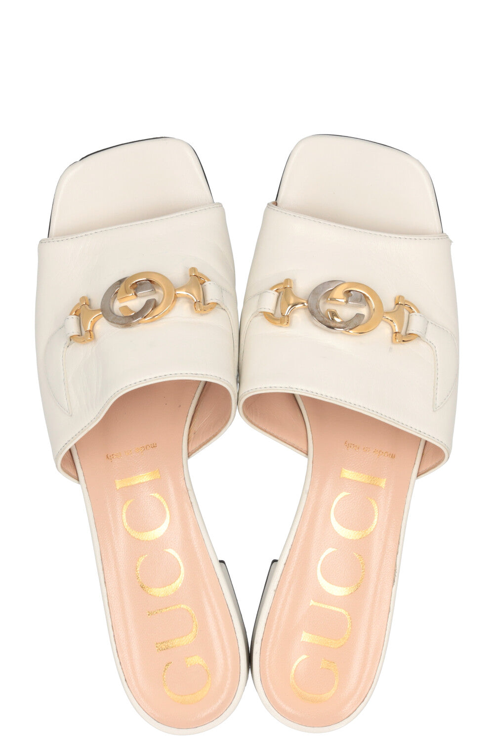 GUCCI Zumi Flats Leather White