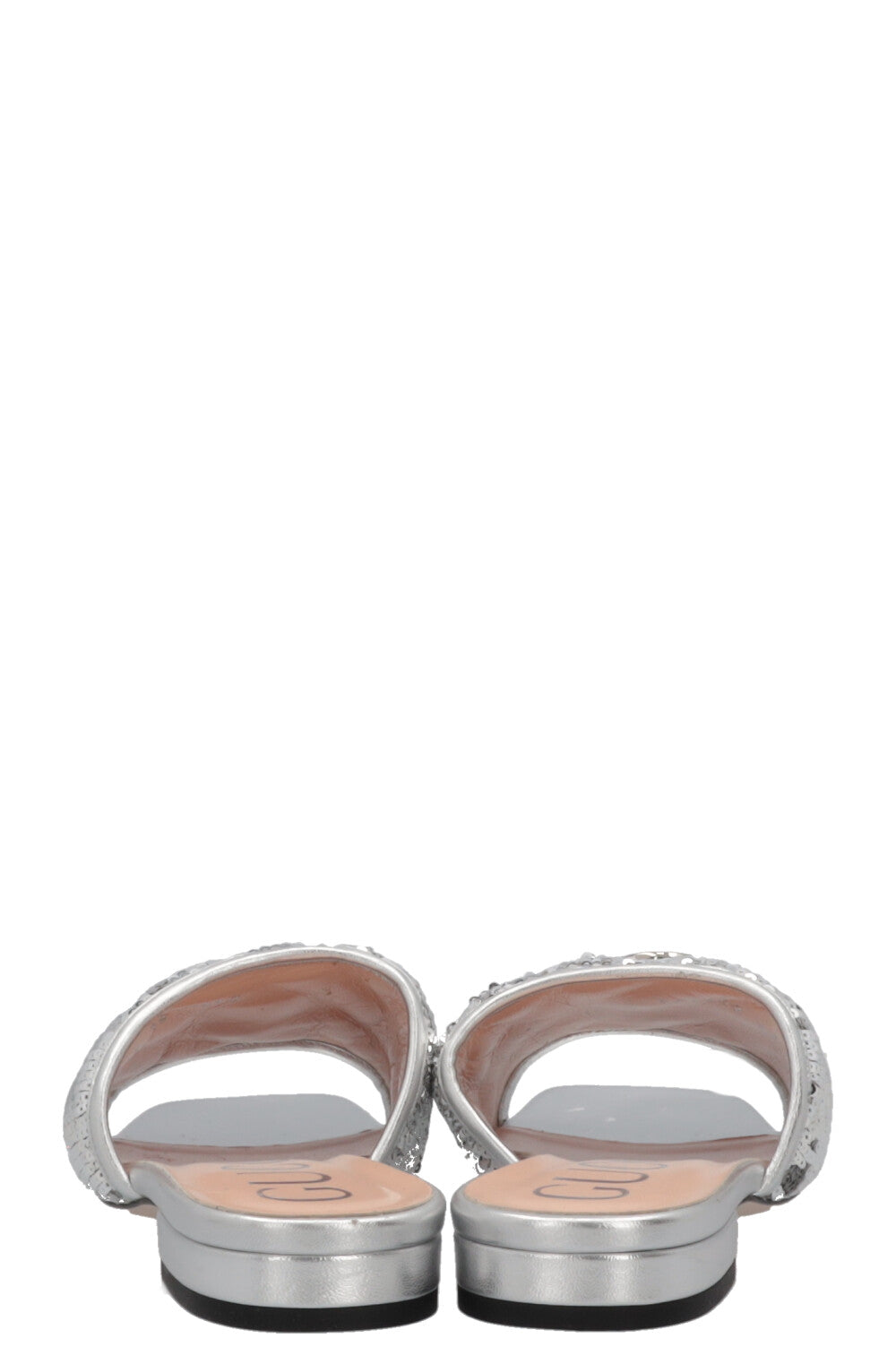 GUCCI Marmont Flats Sequin Silver