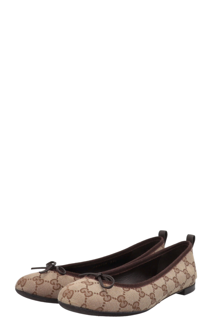GUCCI GG Supreme Ballerinas Beige