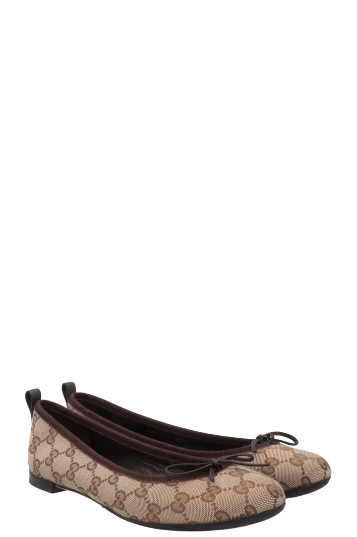 GUCCI GG Supreme Ballerinas Beige
