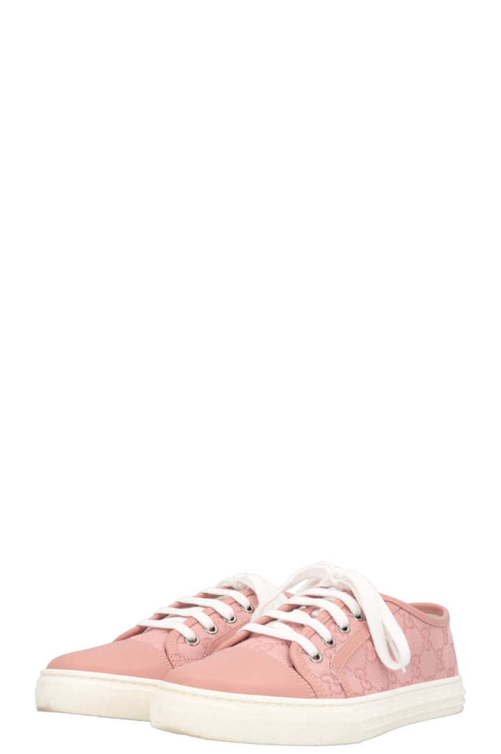 GUCCI Low Top Sneaker Canvas Blush Rose