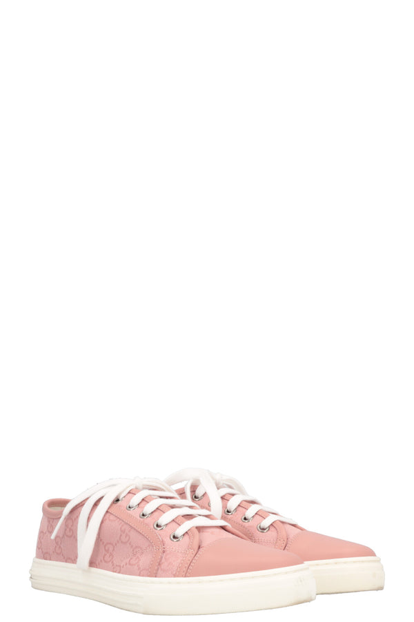 GUCCI Low Top Sneaker Canvas Blush Rose