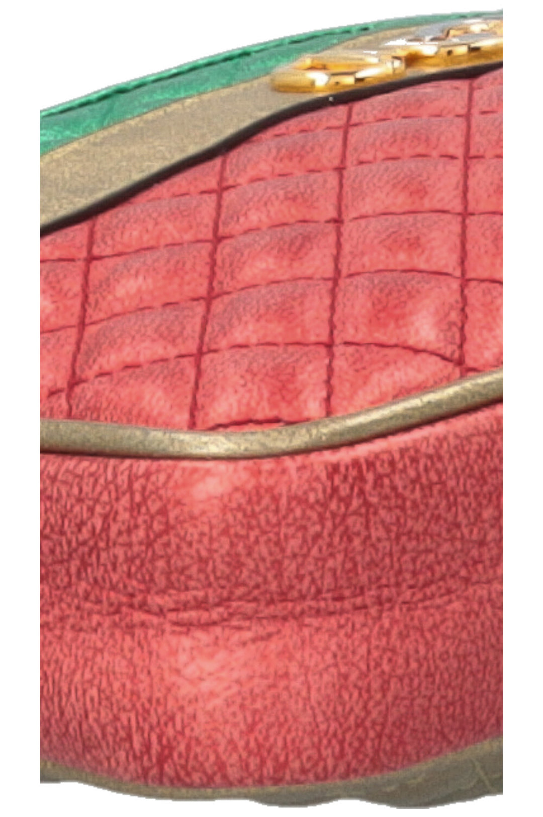 GUCCI Zumi Clutch Metallic Red Green