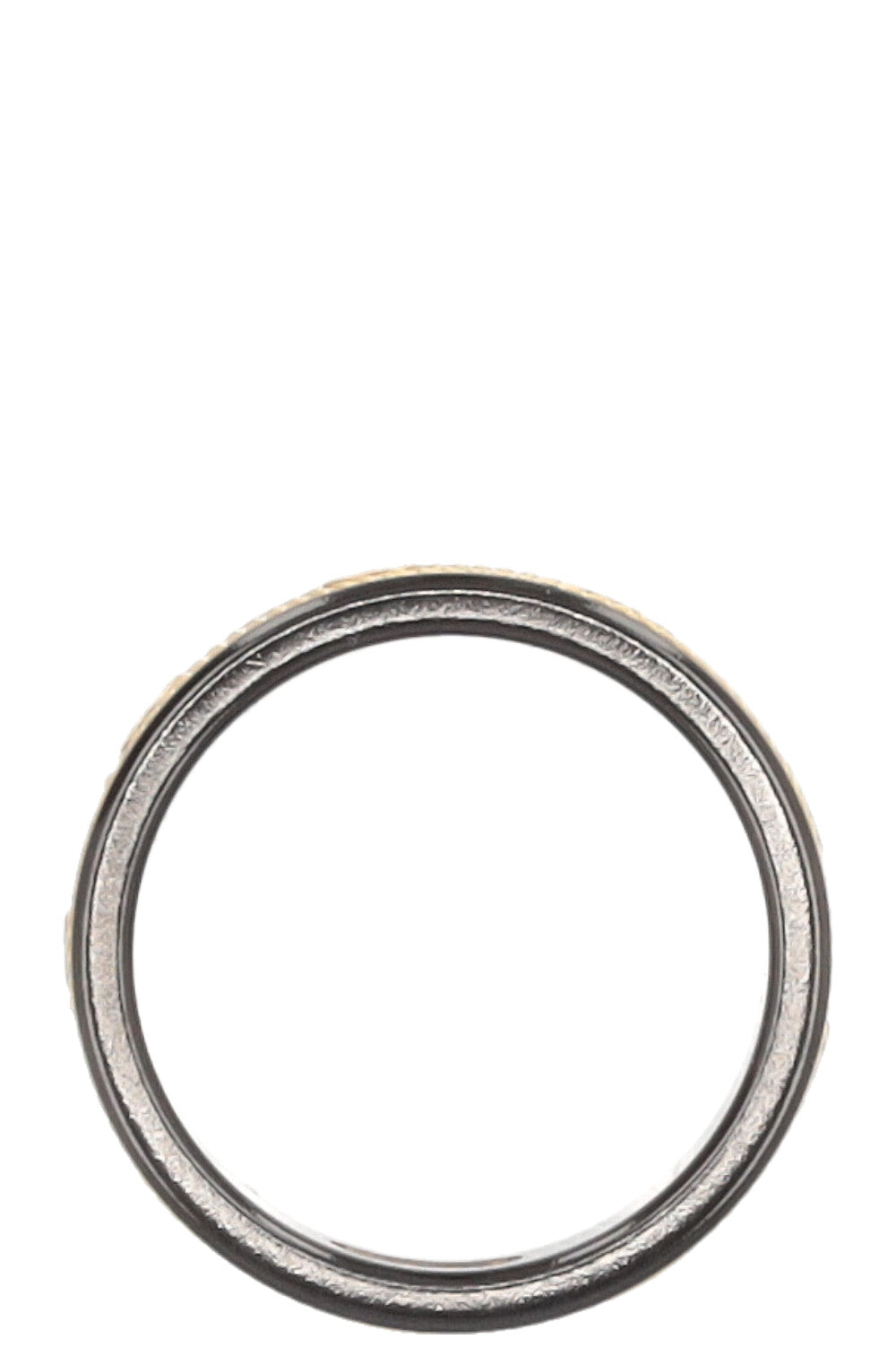 Bague GUCCI Icon GG entrelacée en or jaune 18 carats noir