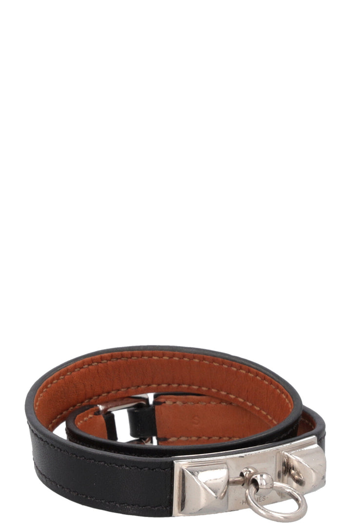 HERMÈS Rivale Double Tour Bracelet Black