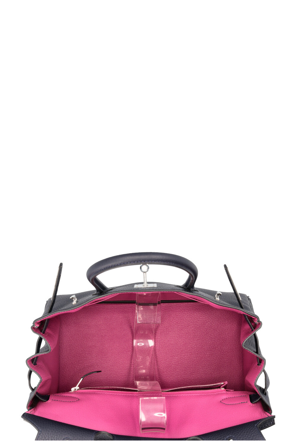 HERMÈS Birkin 30 Verso Retourne Togo Bleu Nuit Rose Pourpre