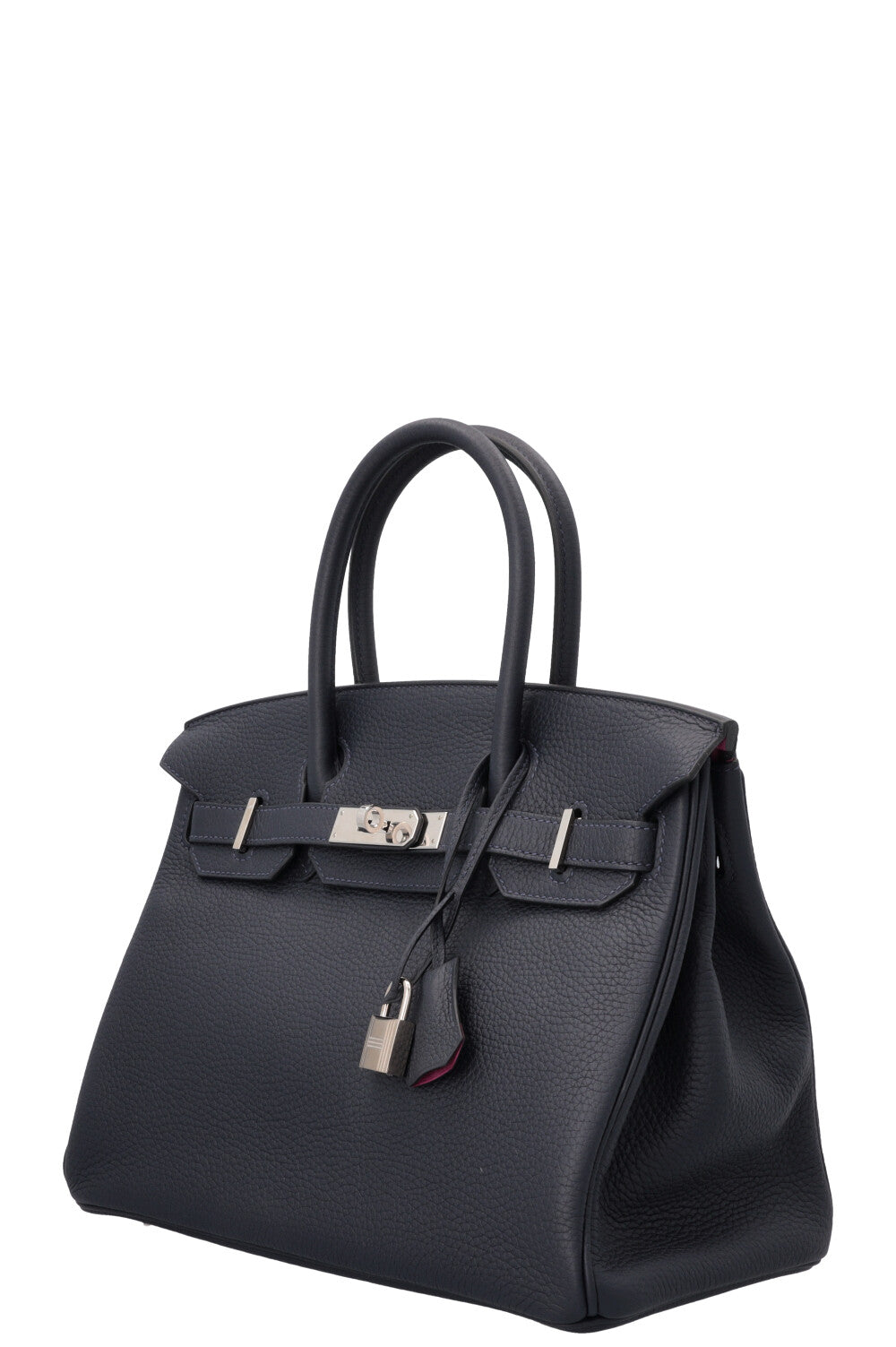 HERMÈS Birkin 30 Verso Retourne Togo Bleu Nuit Rose Pourpre