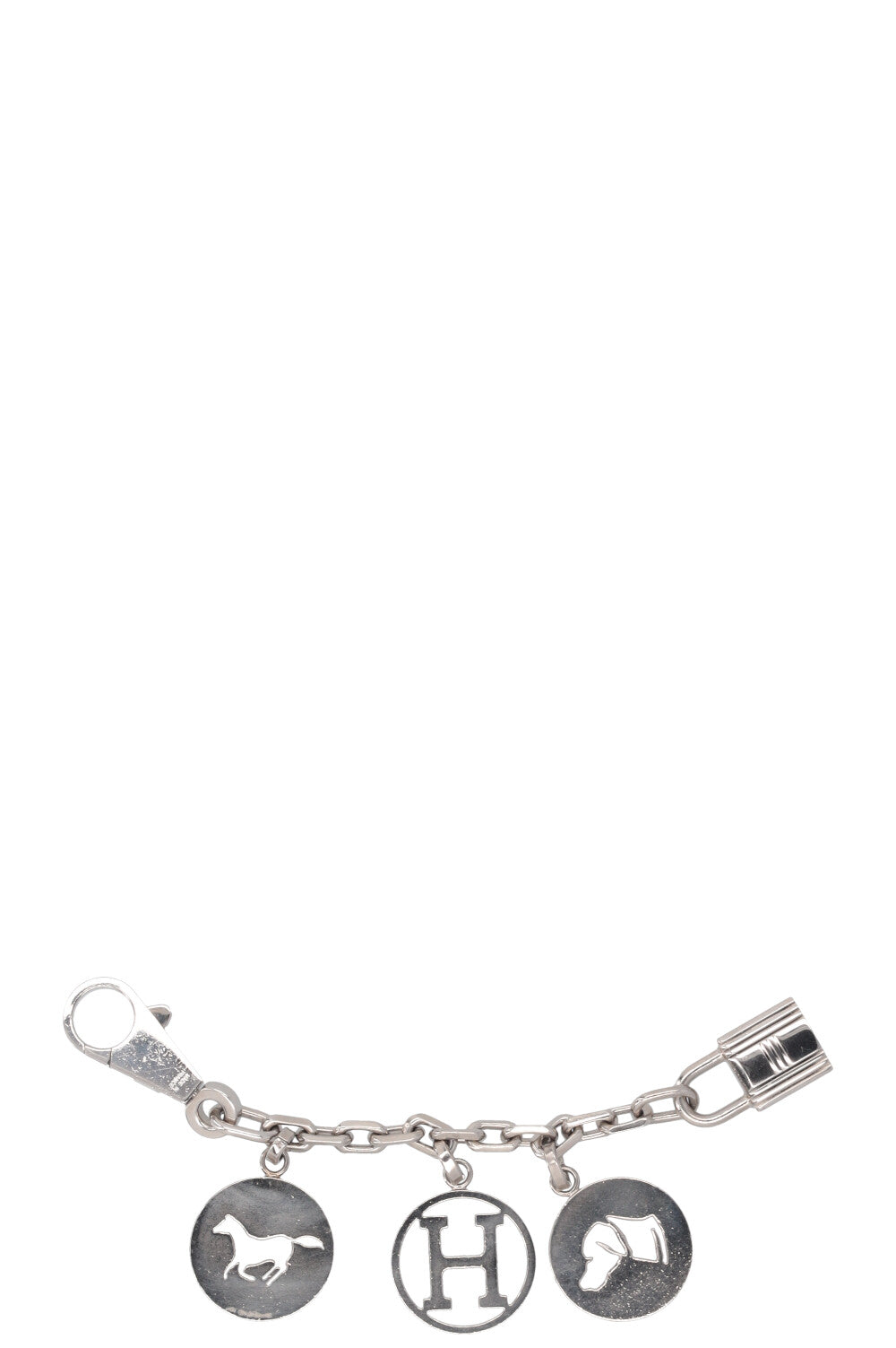 HERMÈS Breloque Olga Bag Charm Palladium