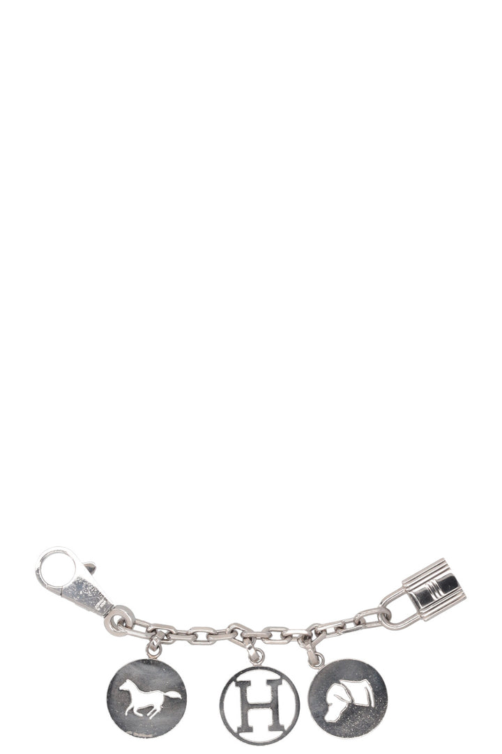 HERMÈS Breloque Olga Bag Charm Palladium