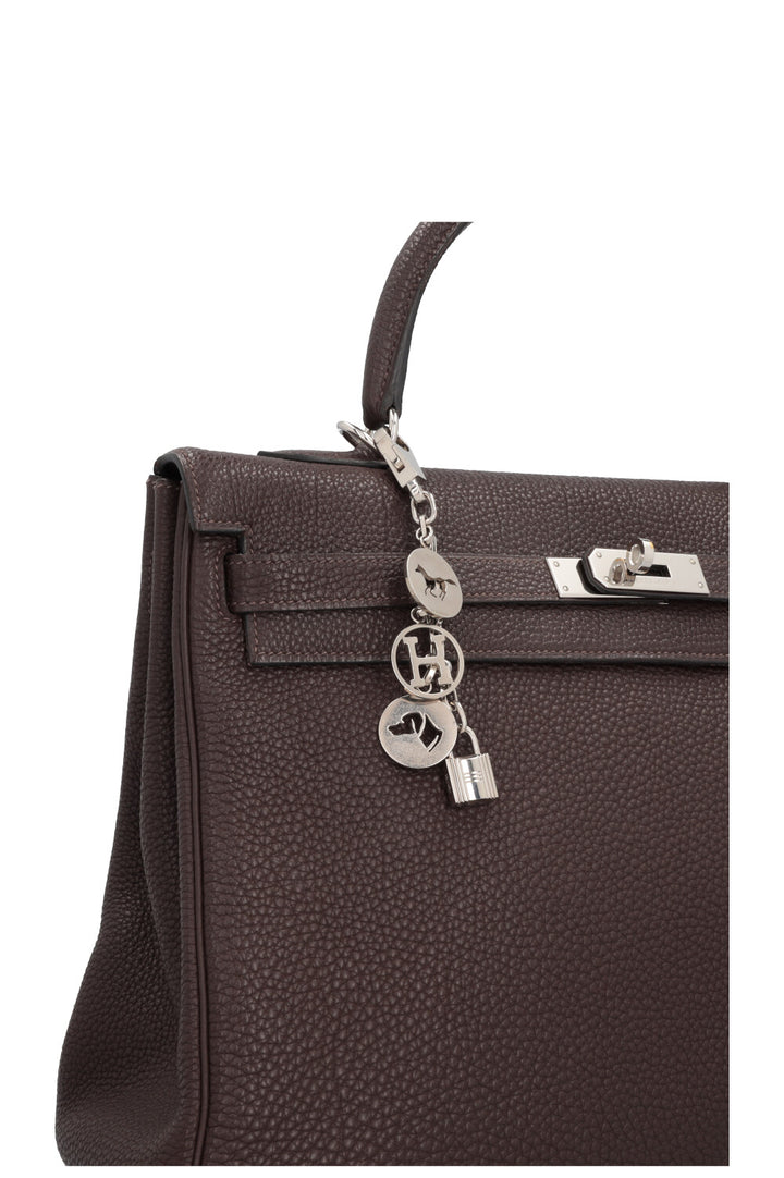 HERMÈS Breloque Olga Bag Charm Palladium