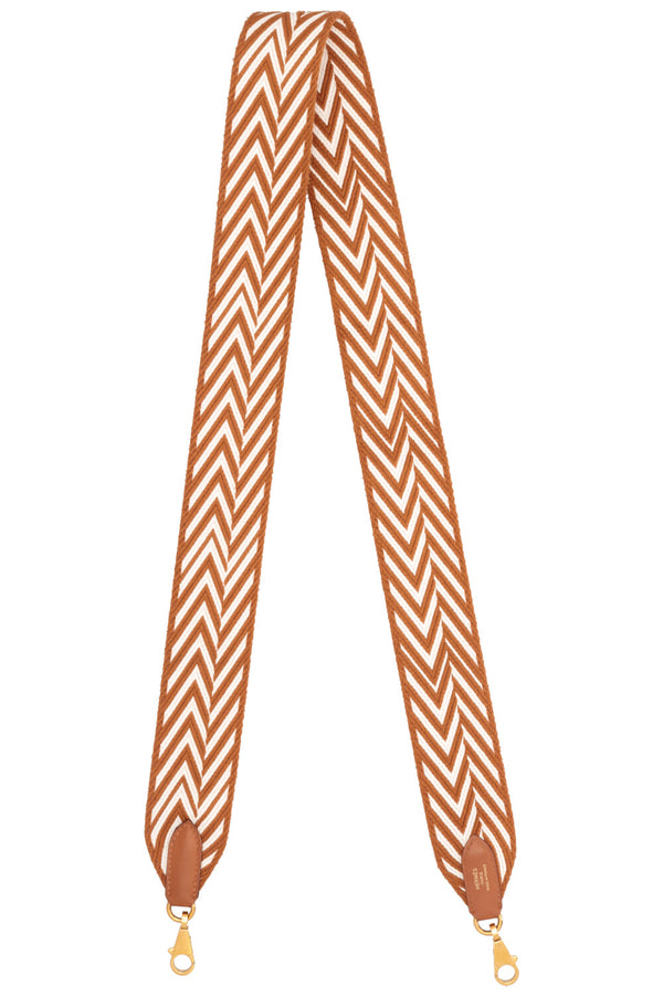 HERMÈS Sangle Zigzag 50 mm Sangle Gold White