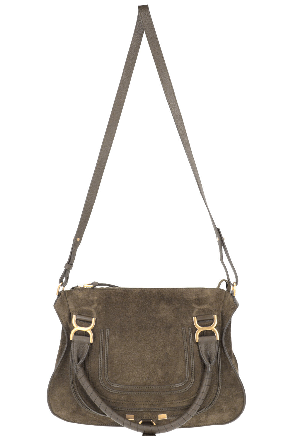 CHLOÉ Marcie Bag Suede Olive
