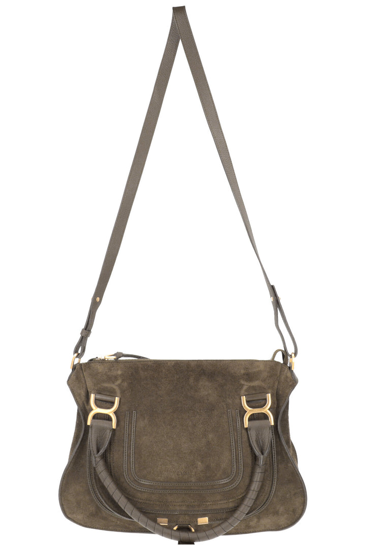 CHLOÉ Marcie Bag Suede Olive