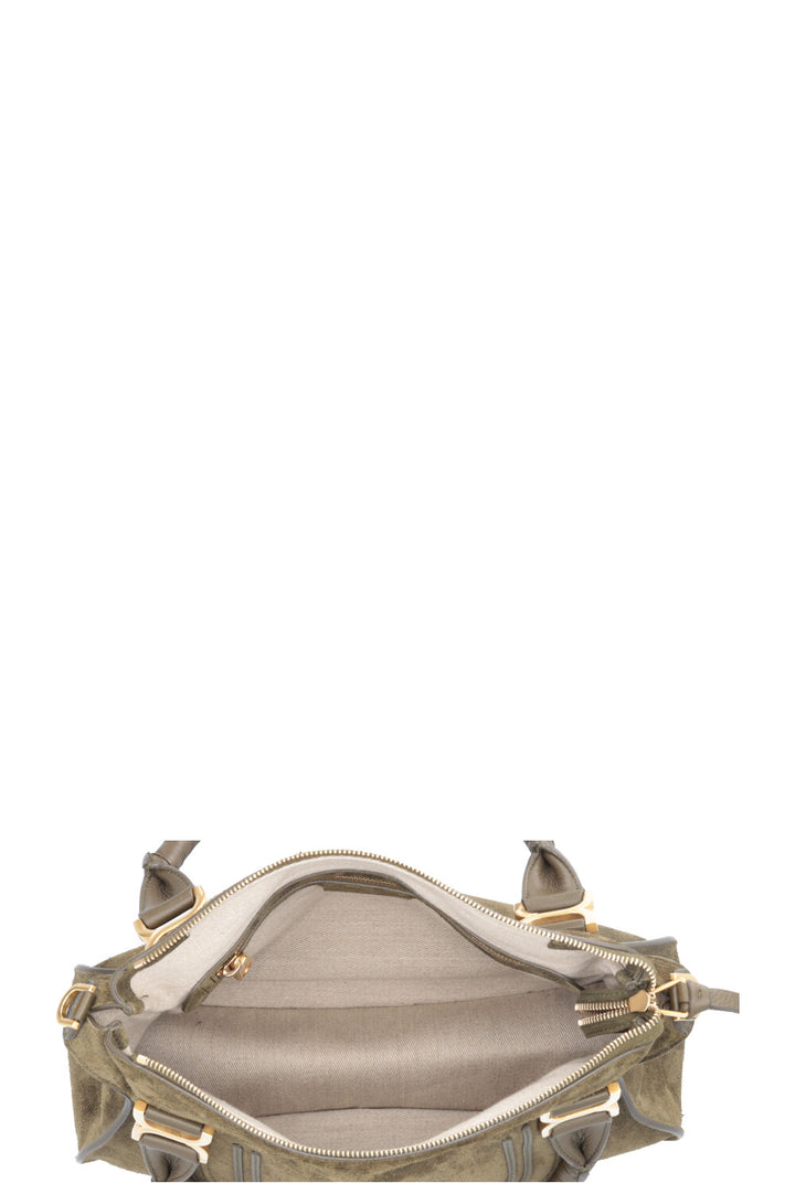 CHLOÉ Marcie Bag Suede Olive