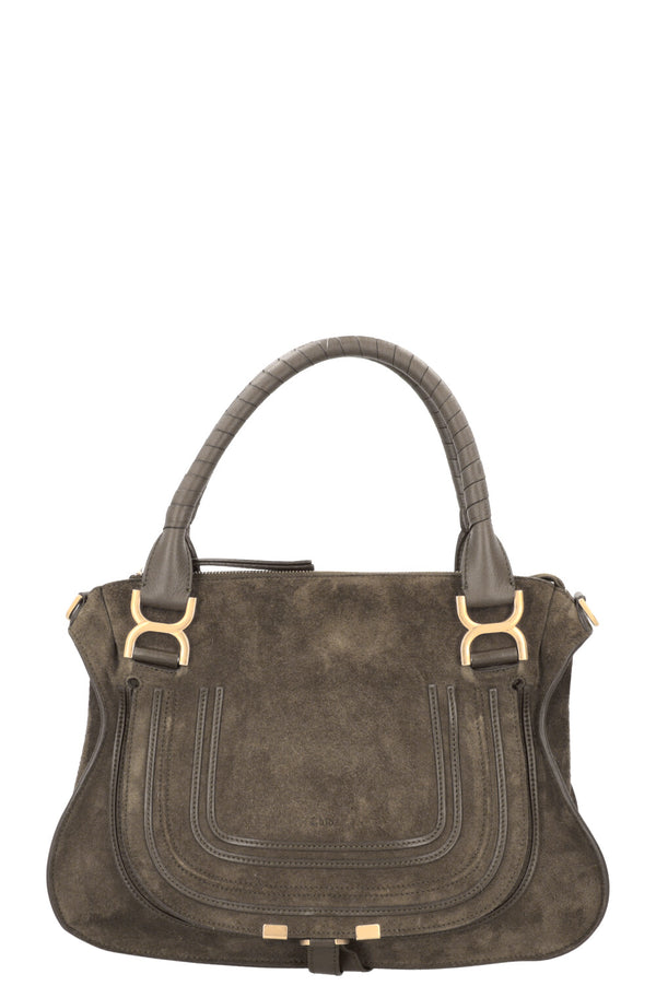 CHLOÉ Marcie Bag Suede Olive