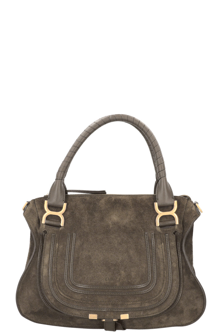 CHLOÉ Marcie Bag Suede Olive