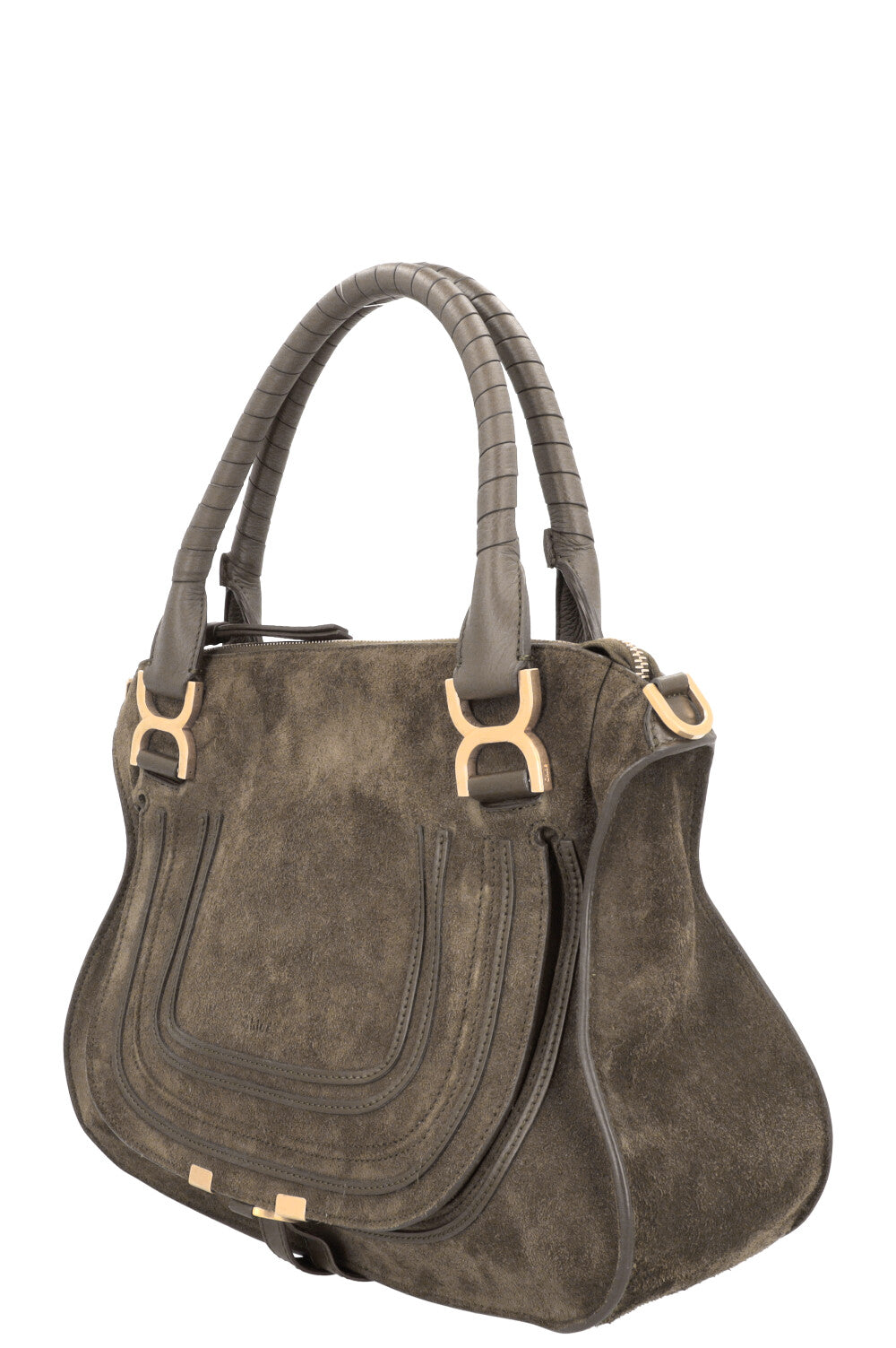 CHLOÉ Marcie Bag Suede Olive