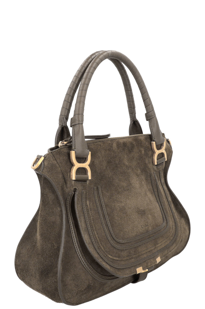 CHLOÉ Marcie Bag Suede Olive