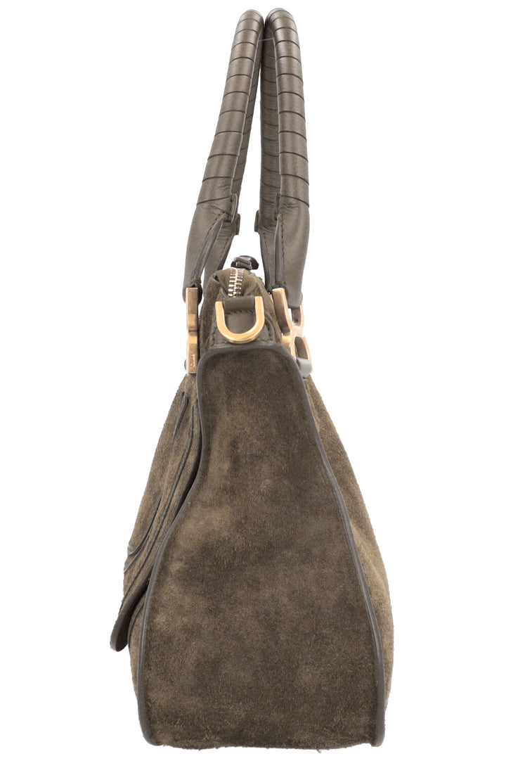 CHLOÉ Marcie Bag Suede Olive