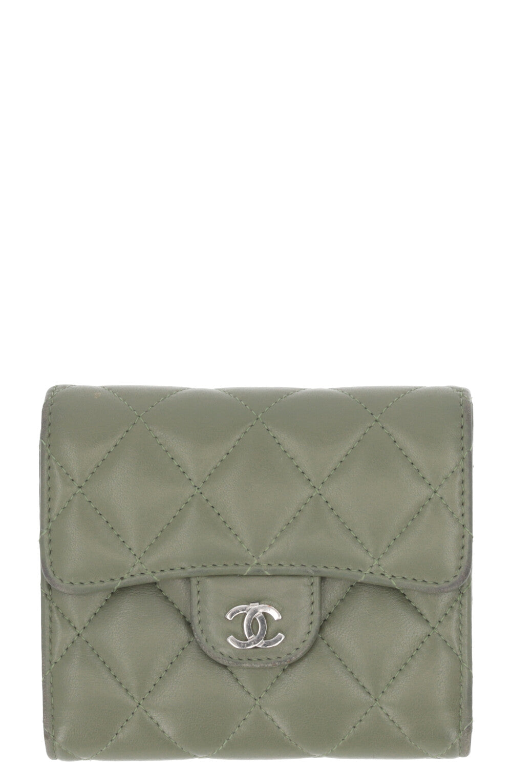 CHANEL Classic Wallet Leather Green