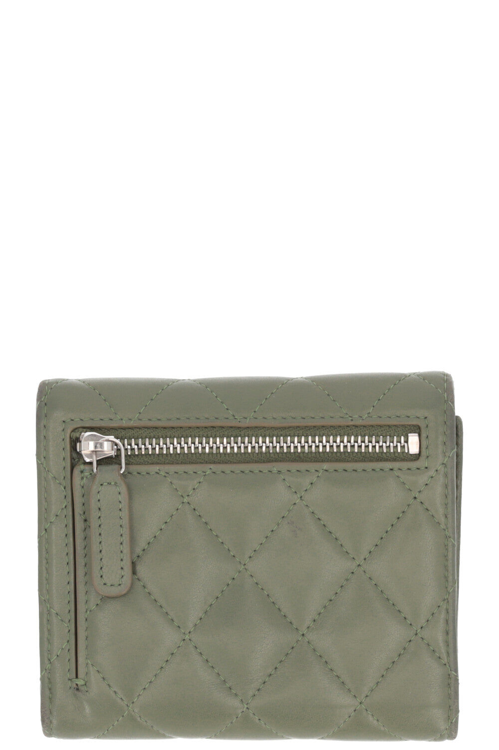 CHANEL Classic Wallet Leather Green