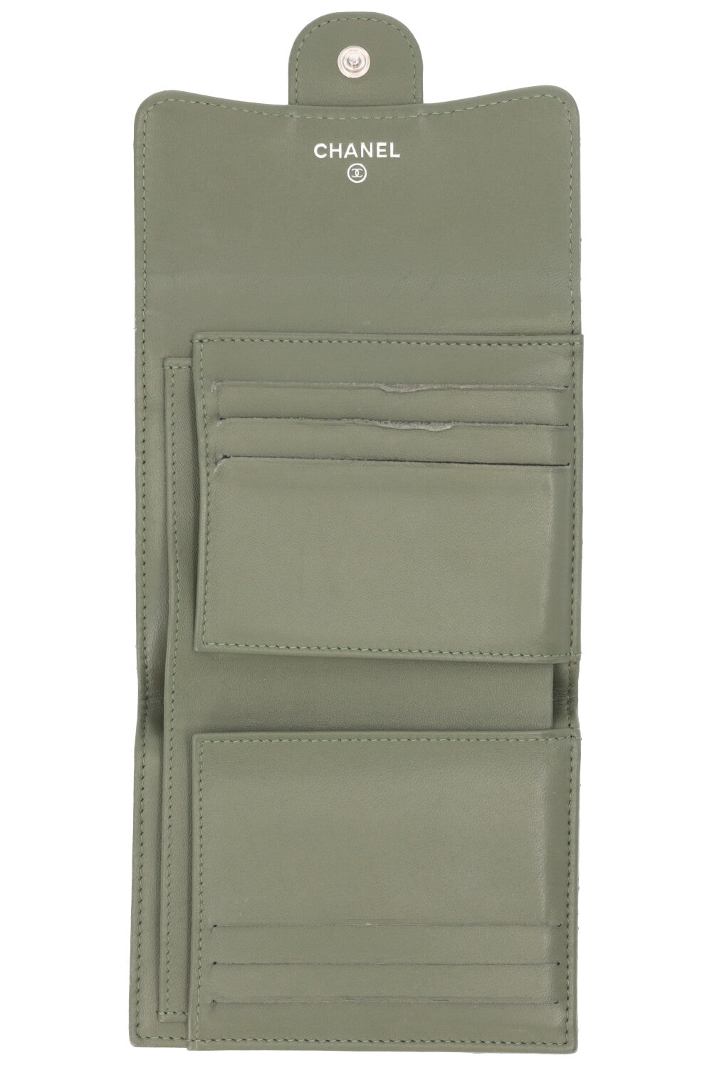 CHANEL Classic Wallet Leather Green