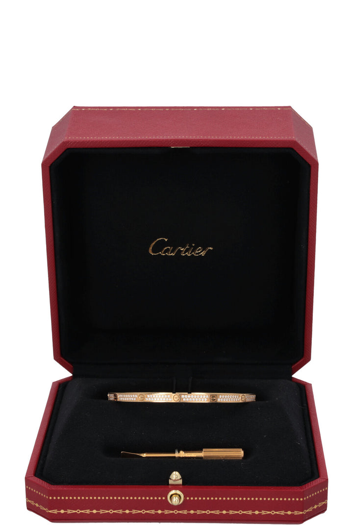 Bracelet Love CARTIER en or et petits diamants