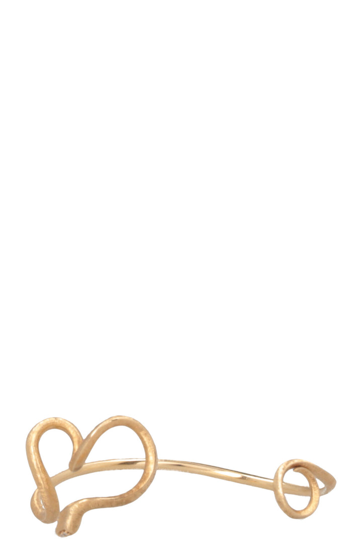 OLE LYNGGAARD Snake Cuff 18k Yellow Gold Diamonds