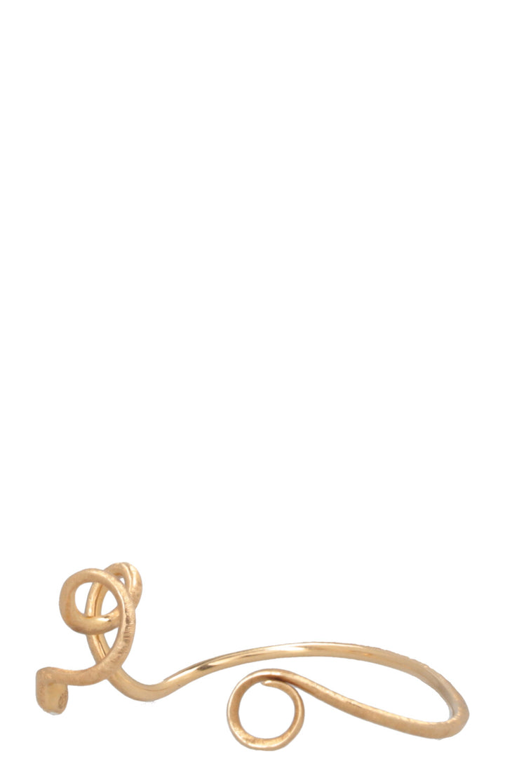 OLE LYNGGAARD Snake Cuff 18k Yellow Gold Diamonds