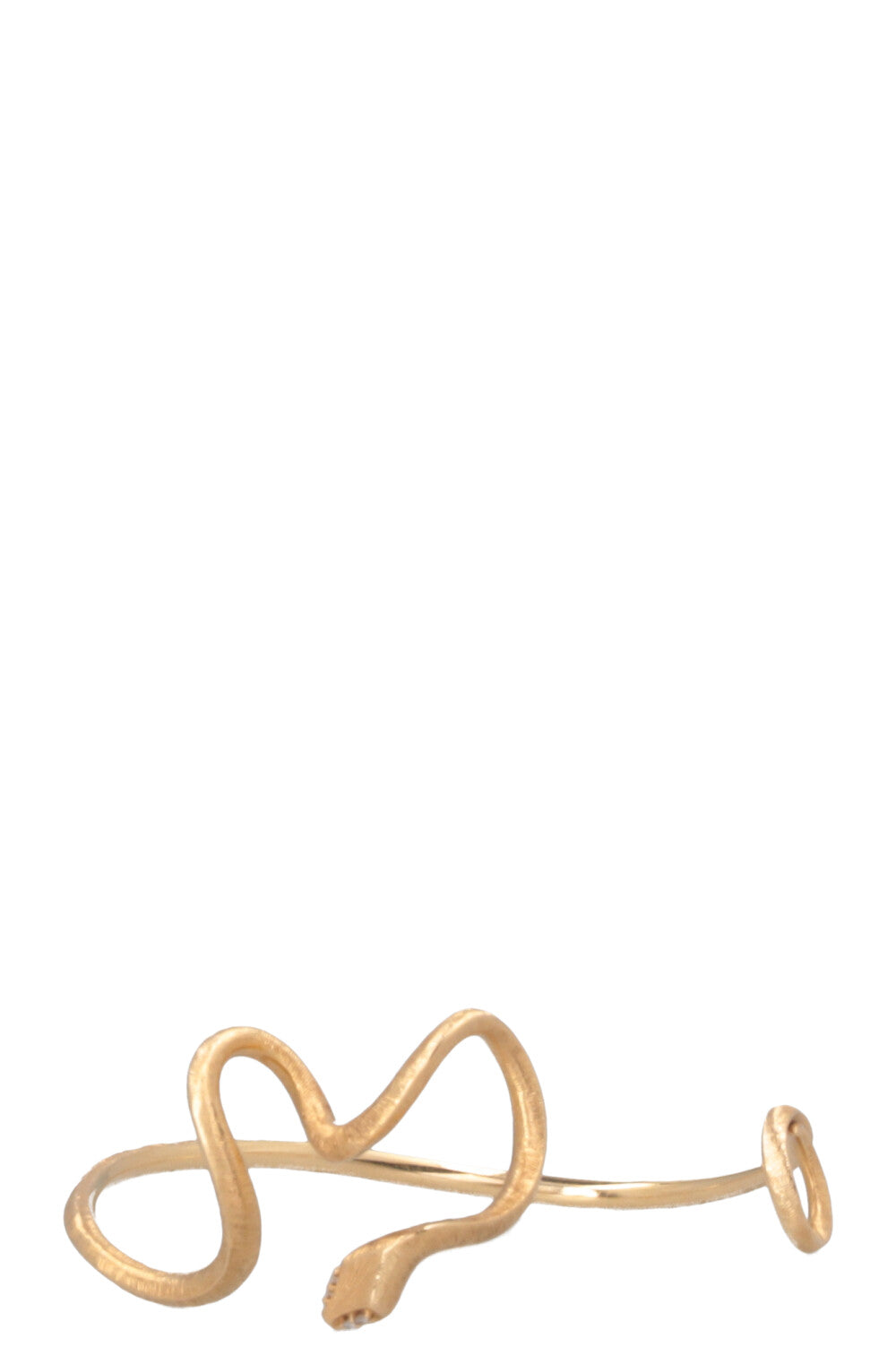 OLE LYNGGAARD Snake Cuff 18k Yellow Gold Diamonds