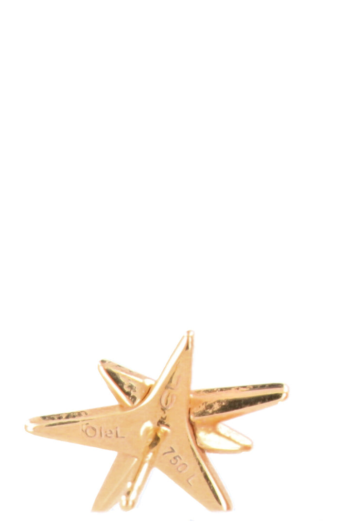 OLE LYNGGAARD Funky Star Earring 18k Yellow Gold Diamonds