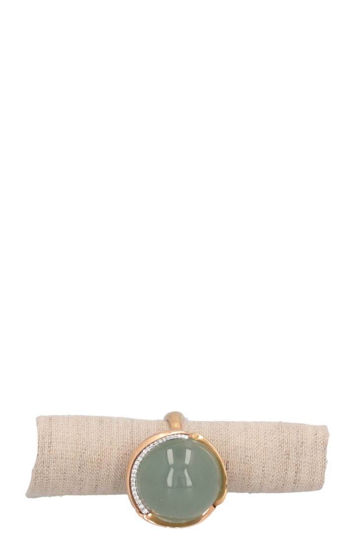OLE LYNGGAARD ​​​​Bague Lotus Aigue-marine Or